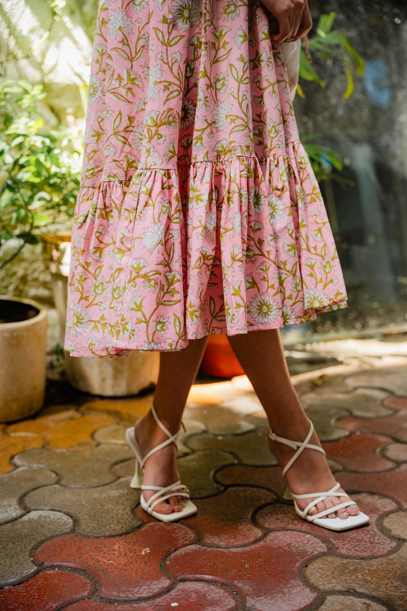 Pink Romantic Flare Dress