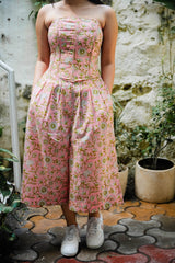 Pink Floral Corset Co-ord Set