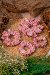 Pink Stripes Scrunchie