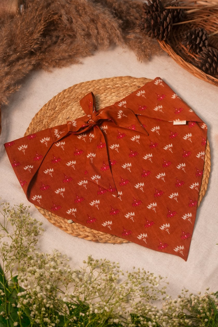 Brown Butta Print Bandana - Odhanon