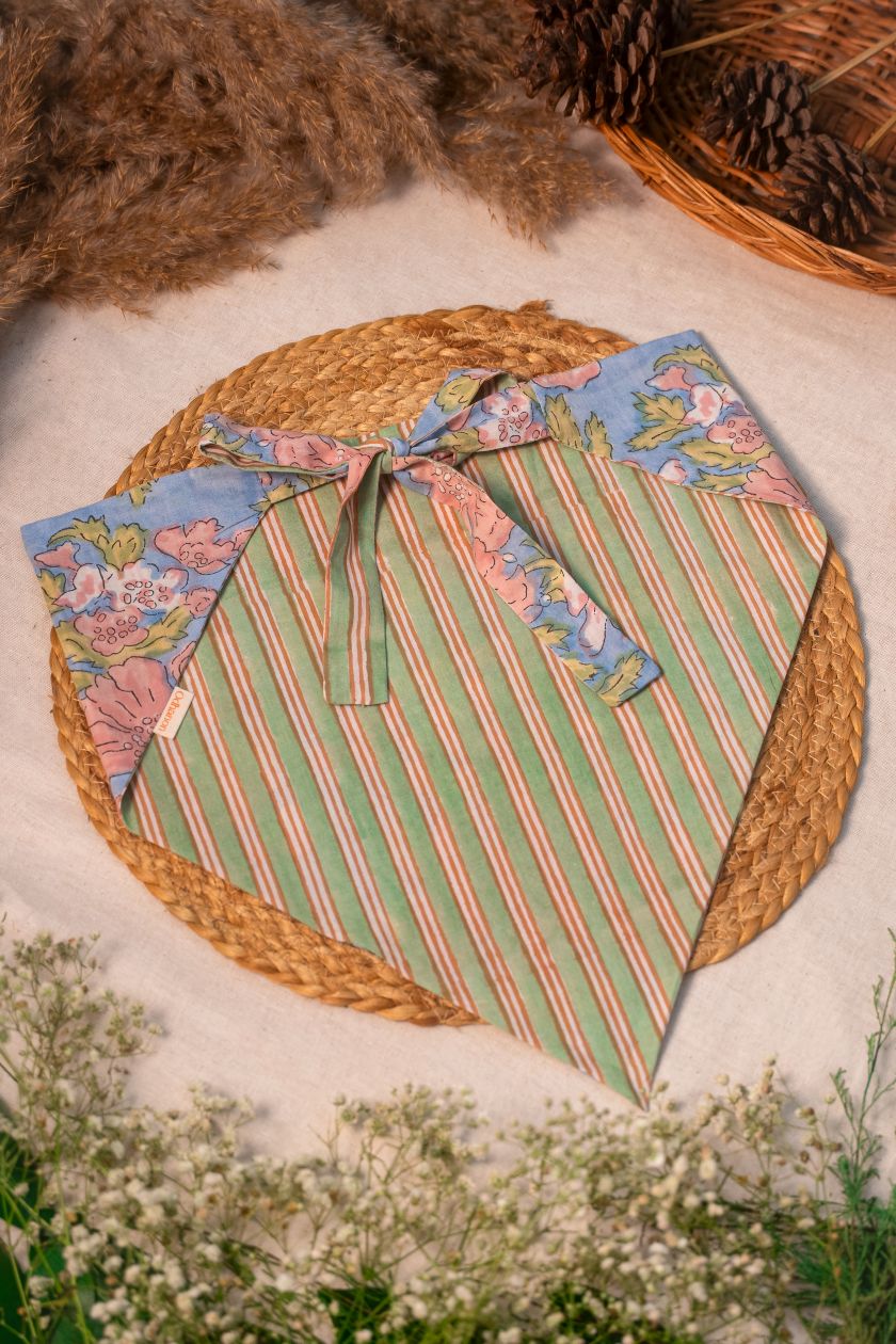 Two Side Blue Green Bandana - Odhanon