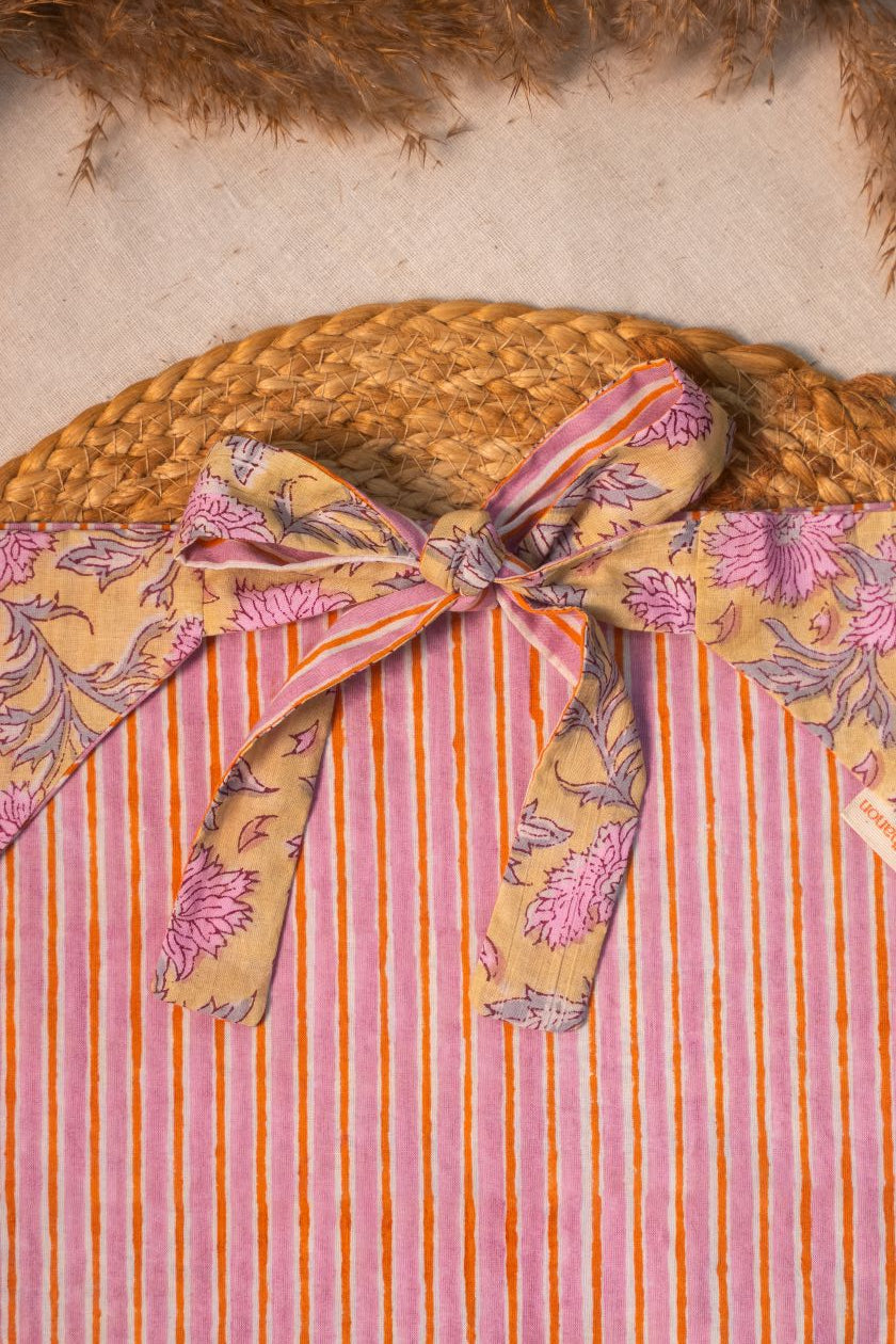 Two Side Yellow Pink Bandana - Odhanon