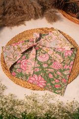 Two Side Pink Green Bandana