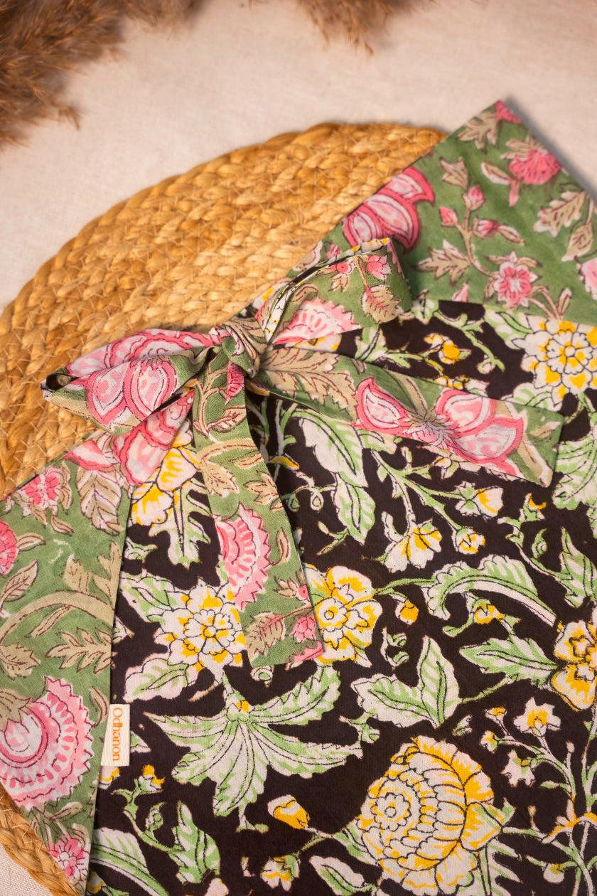 Two Side Black Green Bandana