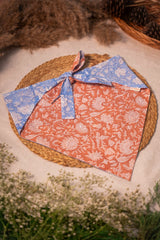 Two Side Peach Blue Bandana