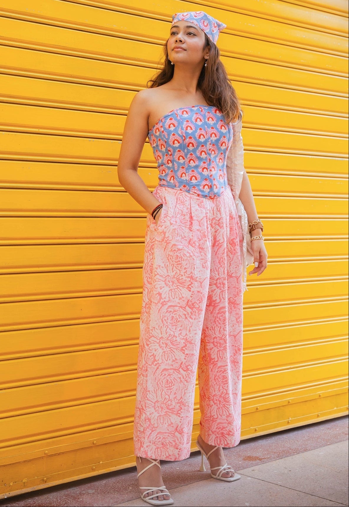 Blue Corset Floral Co-ords