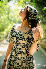 Black Florals Summer Bandana