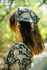 Black Florals Summer Bandana