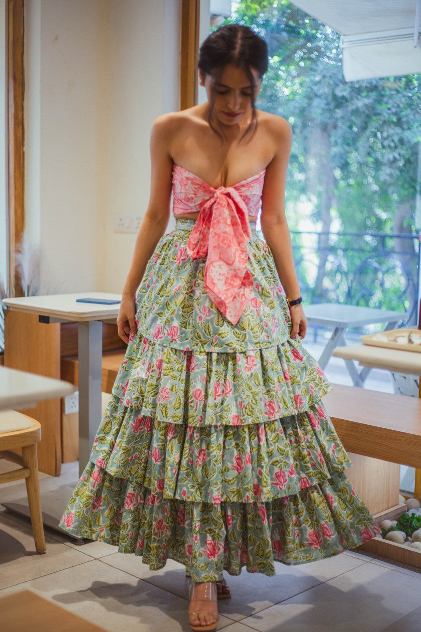 Floral Flared Skirt