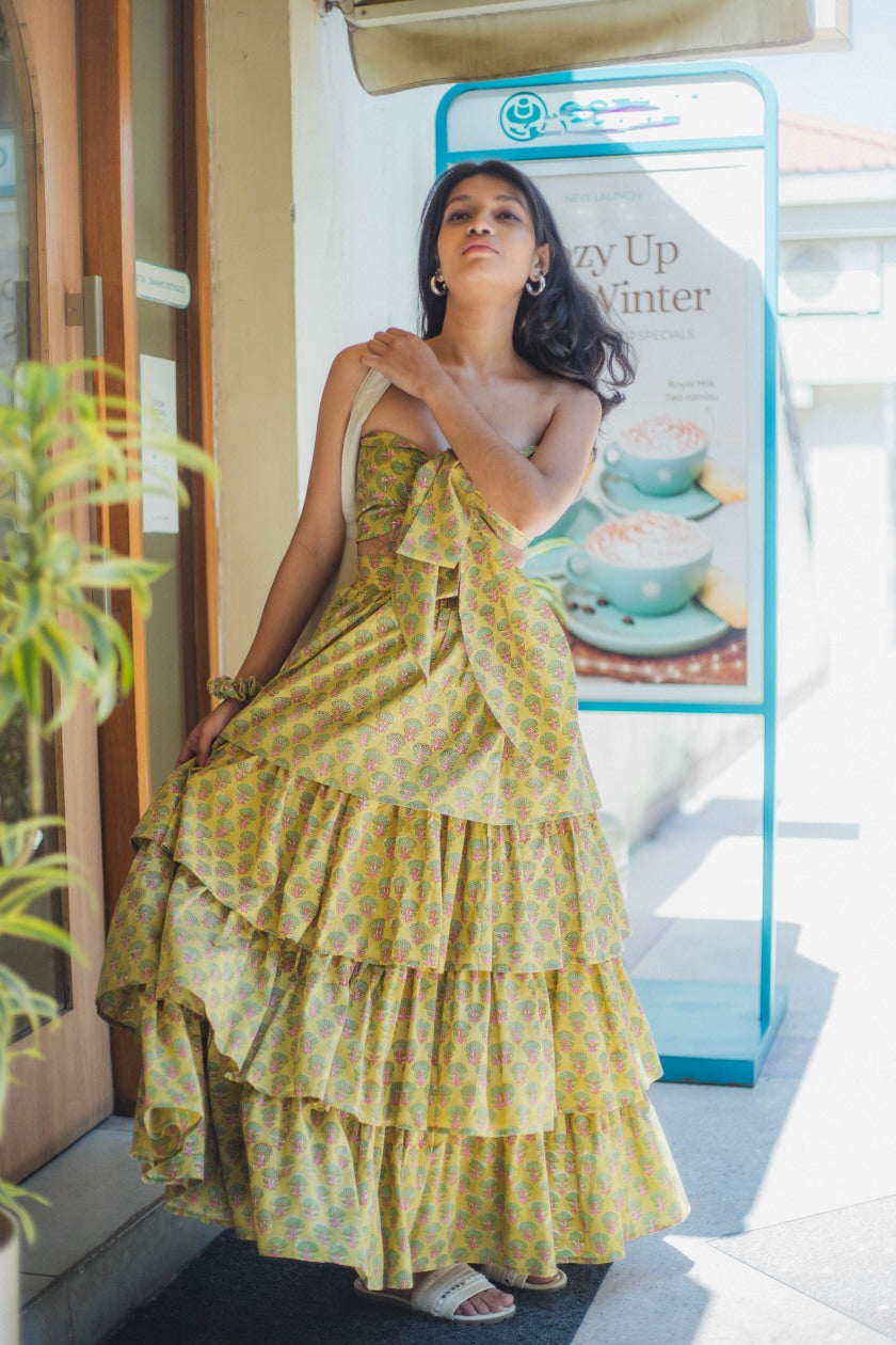 Green Butta Top and Skirt