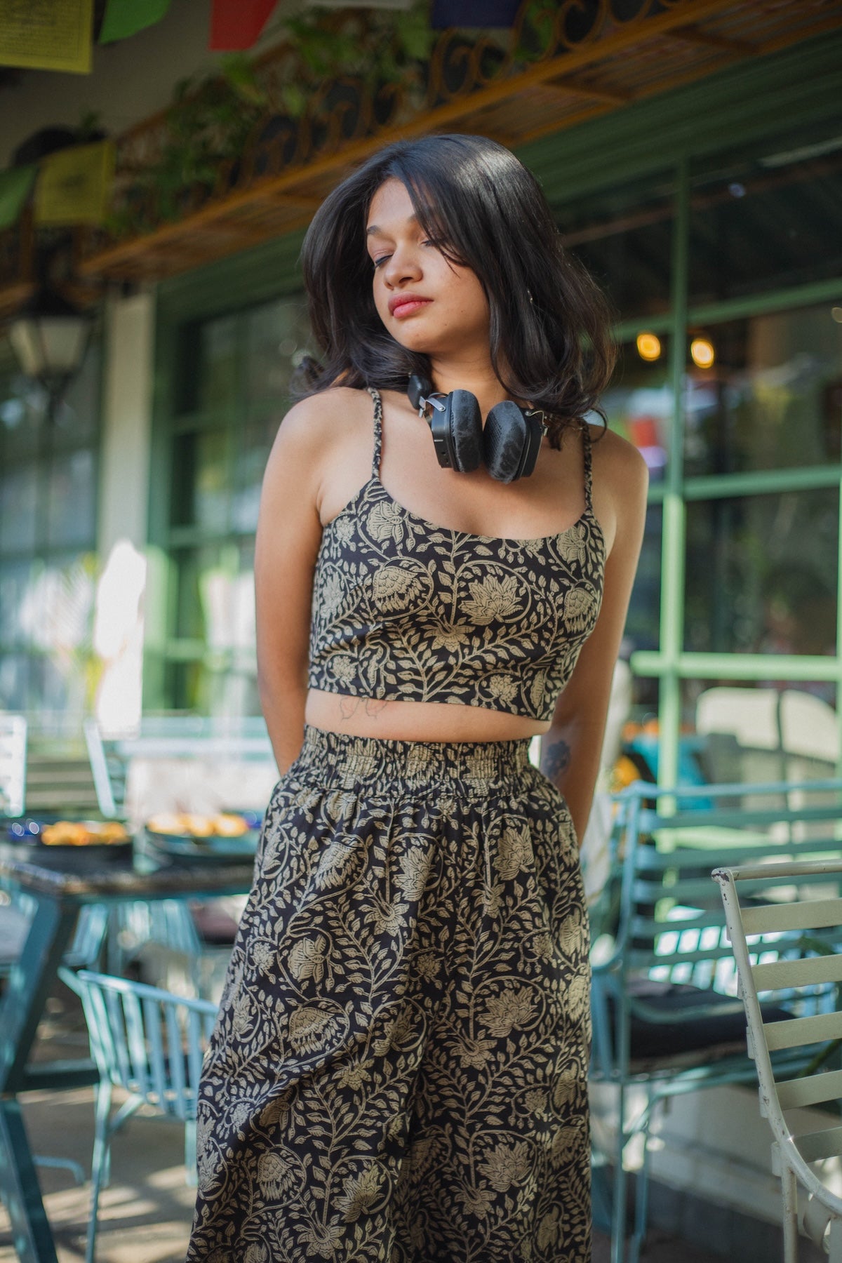 Crop Top & Flared Pants