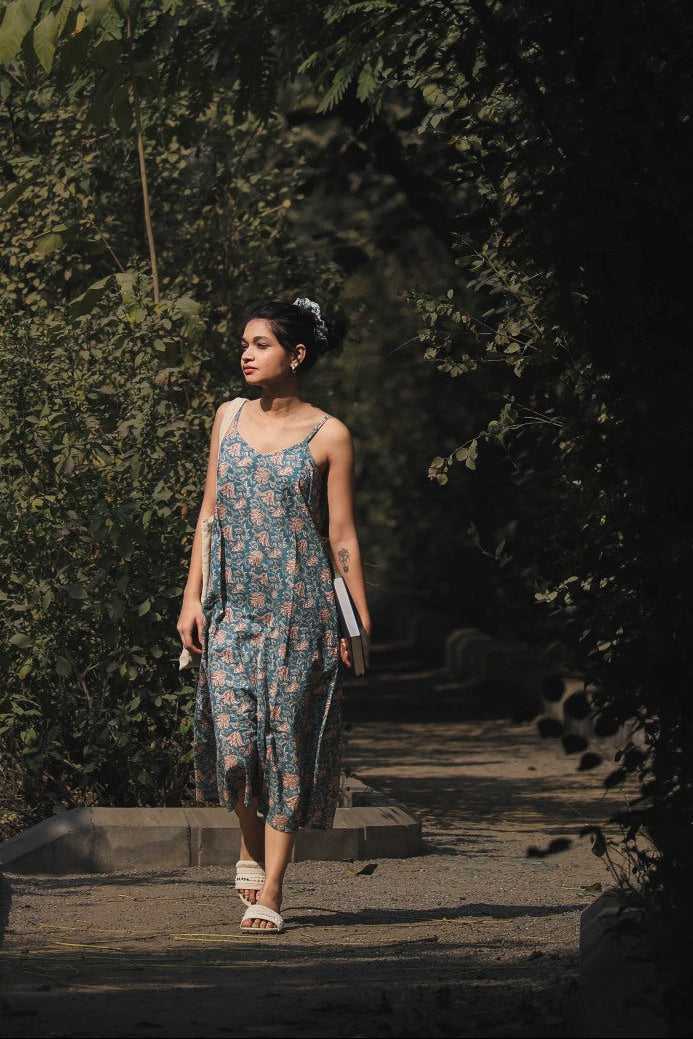 Floral Cotton Slip Dress - Odhanon