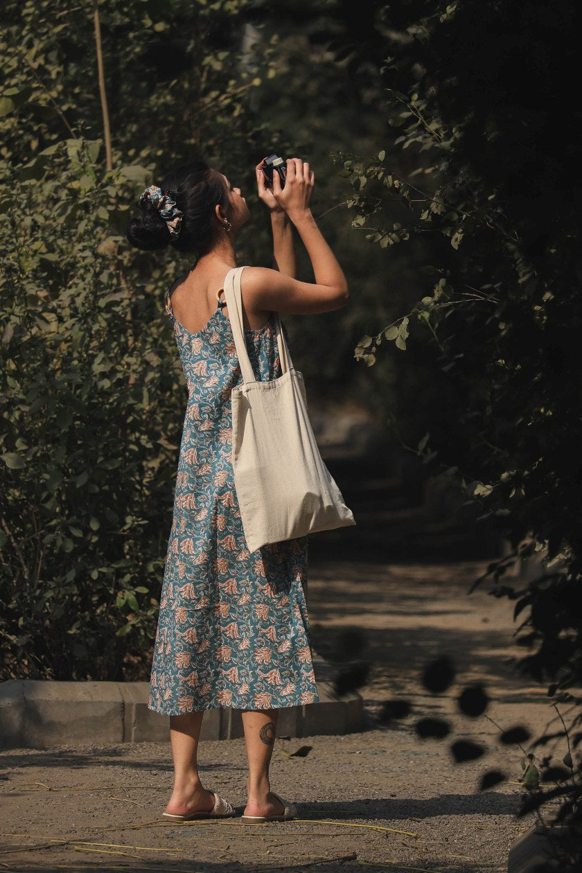 Floral Cotton Slip Dress - Odhanon