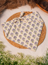 White Floral Print Bandana