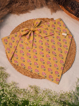 Yellow Floral Printed Bandana