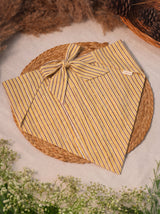 Yellow Stripe Cotton Bandana