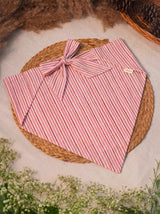 Pink Stripe Cotton Bandana