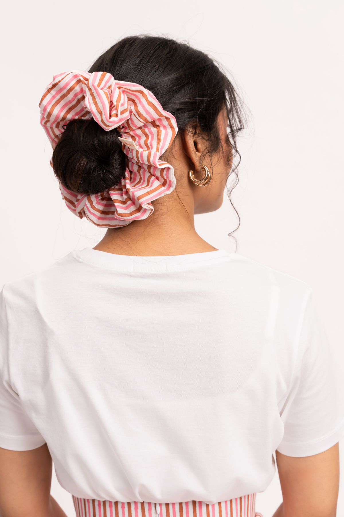 New Pink Print Scrunchie