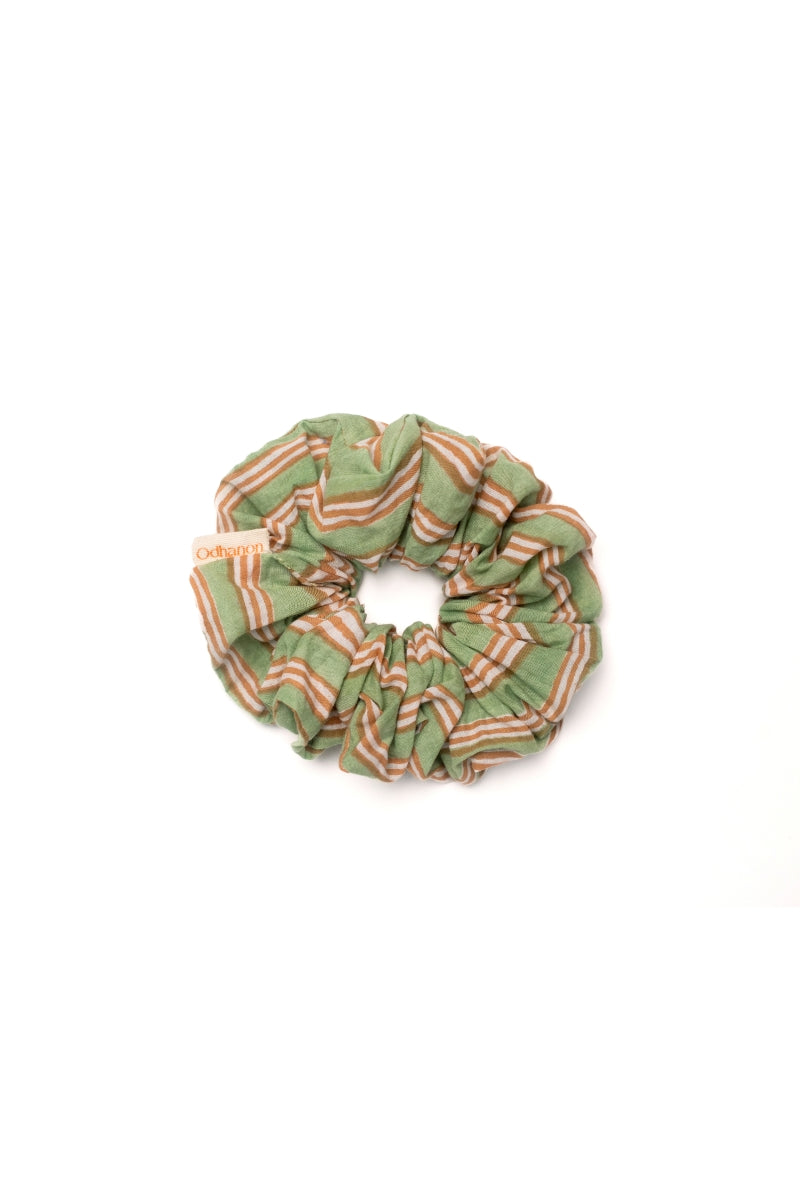 Green Stripes Scrunchie - Odhanon