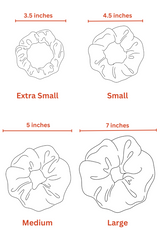 Blue Big Florals Scrunchie